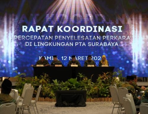 Ketua, Panitera, dan Sekretaris PA Blitar Ikuti Rakor Percepatan Penyelesaian Perkara PTA Surabaya