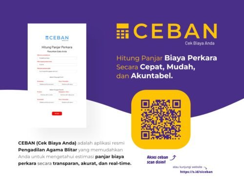 CEBAN: Kemudahan Cek Panjar Biaya Perkara Pengadilan Agama Blitar